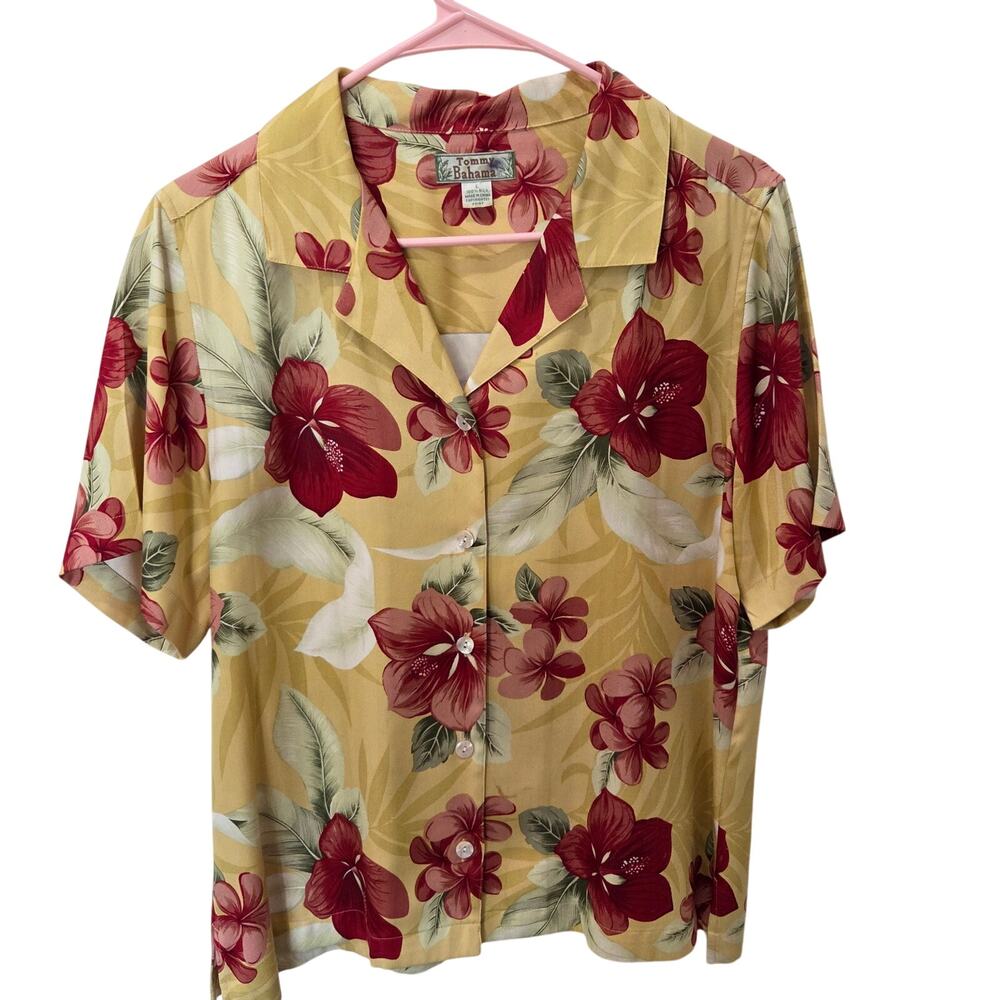 Women's Tommy Bahama Flower 100% Silk‎ Shirt